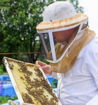 Маска пчеловода с металлической сеткой